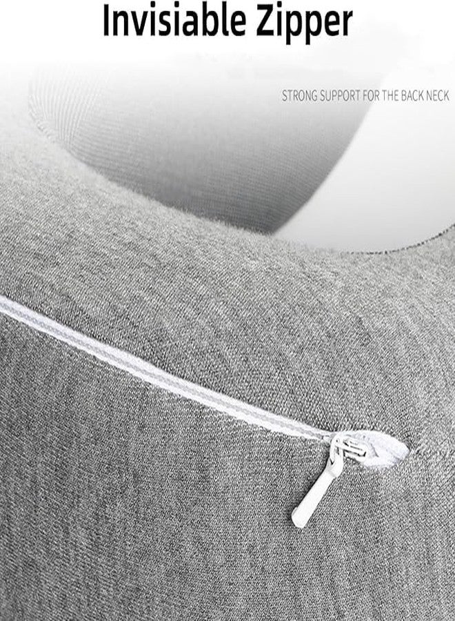 PAVITYAKSH Neck Pillow DOT Travel Pillow Neck Pillow Slow Rebound Memory Foam Comfortable Travel Neck Pillows for Airplanes Adjustable Lightweight and Easy to Store,Comfortable & Breathable Cover - Image 2